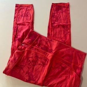 Fabletics Leggings Tie Dye Pink Size XXL